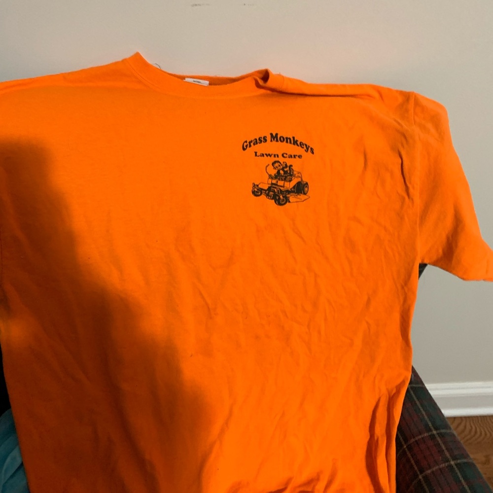 Cute Grass Monkey lawn care shirt